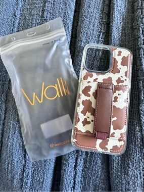Wallis Brown & Cream Cow Print Phone Case with Hand Strap for IPhone 14 Pro Max
